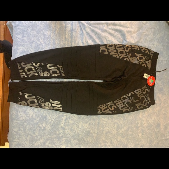 SLOWBUCKS MENS SWEATPANTS SIZE L BLACK Reflective material really HOT ! - Picture 15 of 15